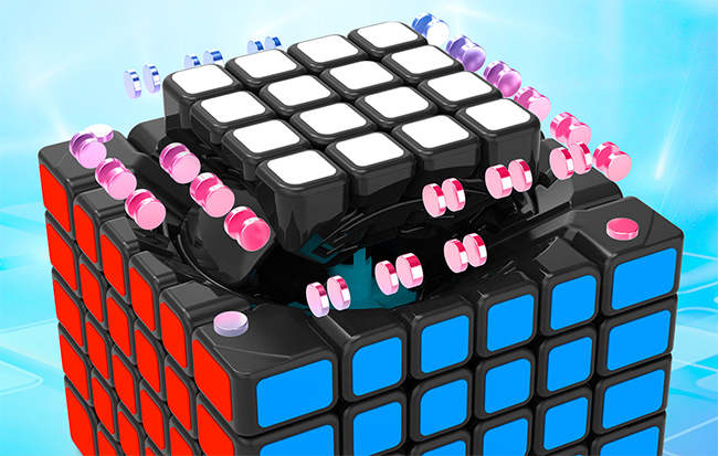 YongJun MGC 6 Magnetic 6x6x6 Speed Cube Black